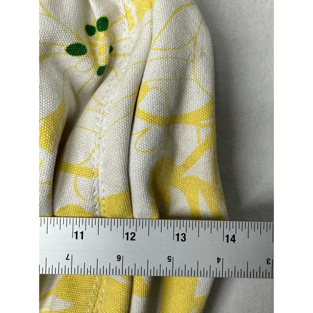 Tommy Hilfiger Yellow White Floral Canvas Hobo‎ Shoulder Bag